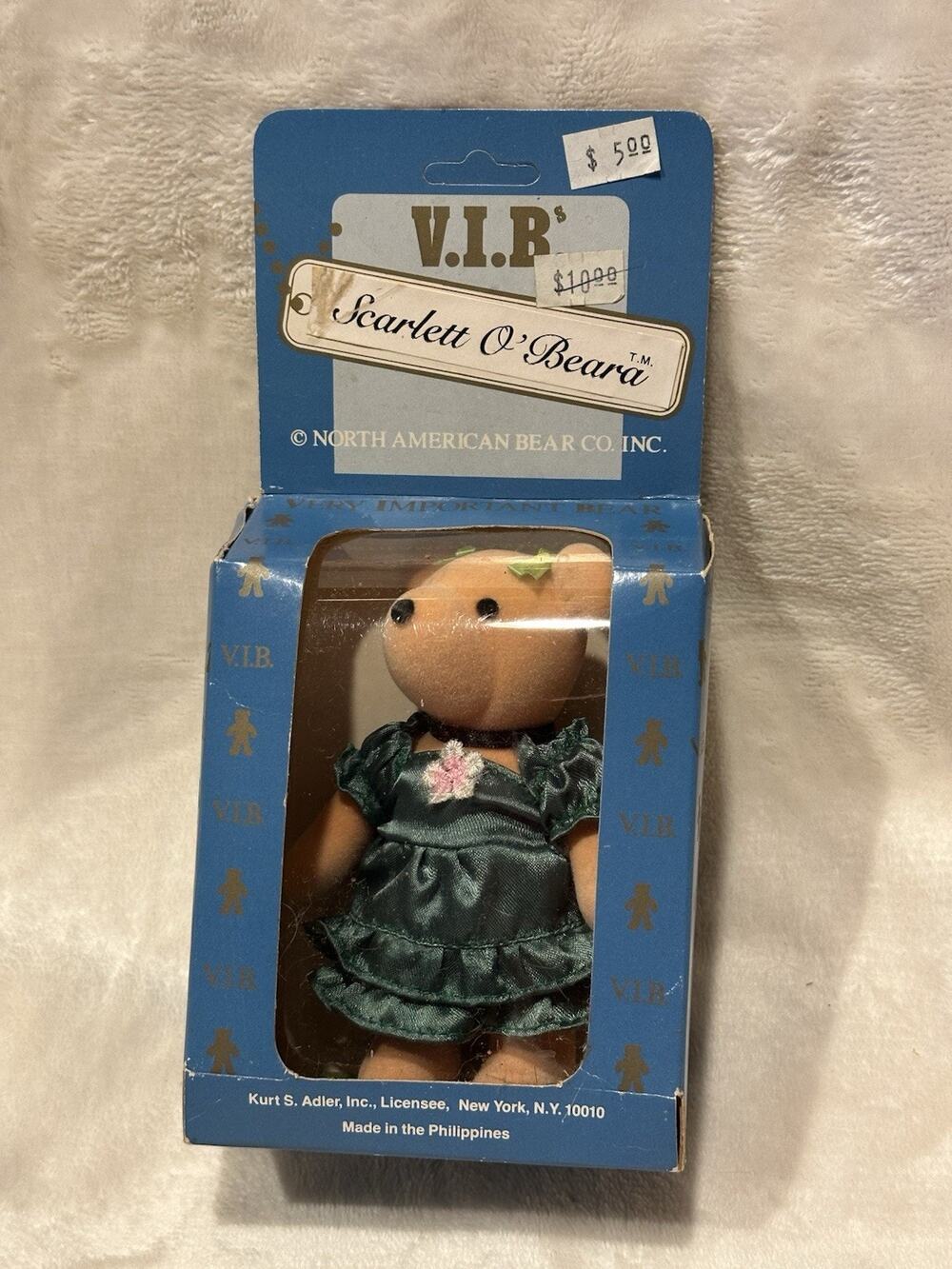 Scarlett O'Beara Ornament NABCO North American Bear Co. NIB Vtg Collectible